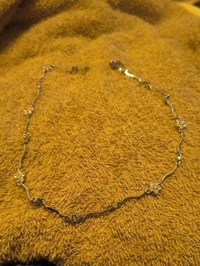 Gold Floral Accent Necklace for Women